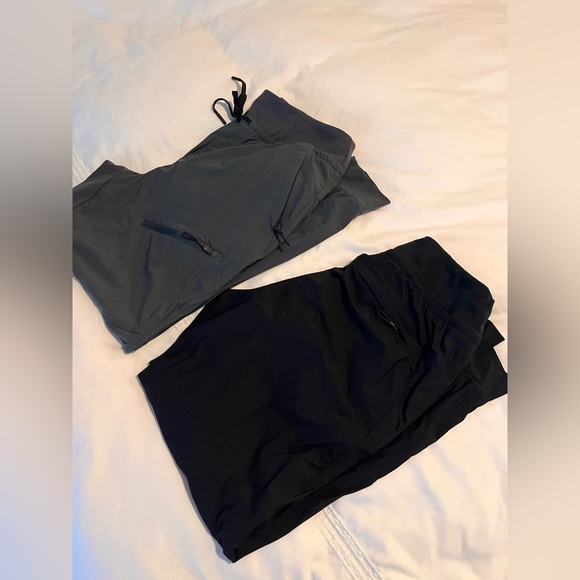 BRAND NEW 2 pairs Black and Gray Athletic Hiking Pants Joggers 5 pockets 28” - Picture 3 of 12